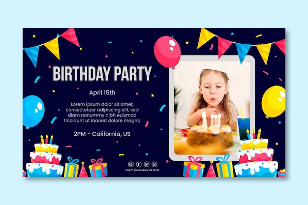 children's birthday banner template