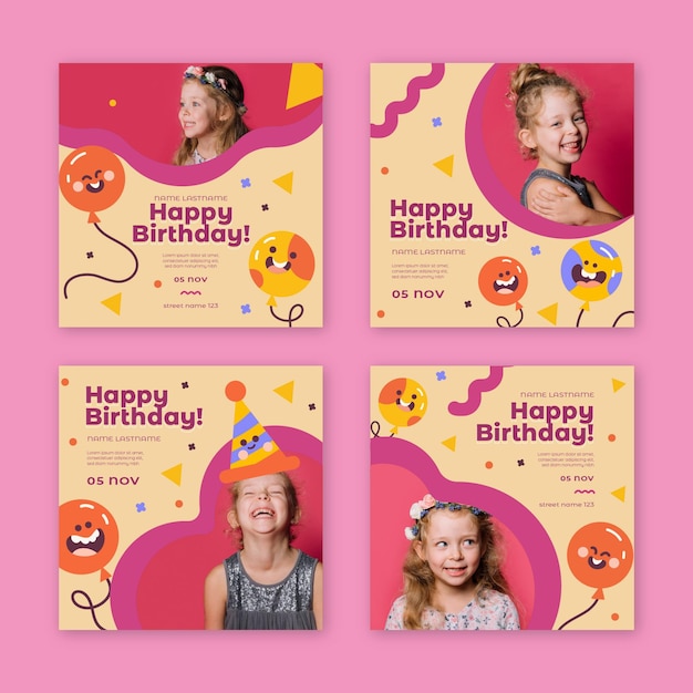 Children's birthday instagram posts