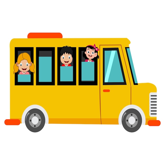 Vector children's school bus