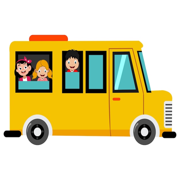 Vector children's school bus