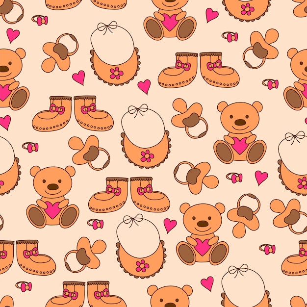 Children's seamless pattern. Cute bears