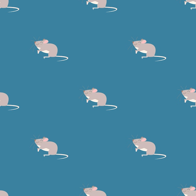 Children s seamless pattern with the image of a mouse