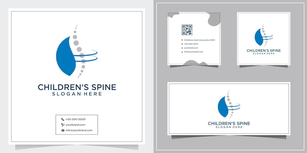 Children's spine concept logo design