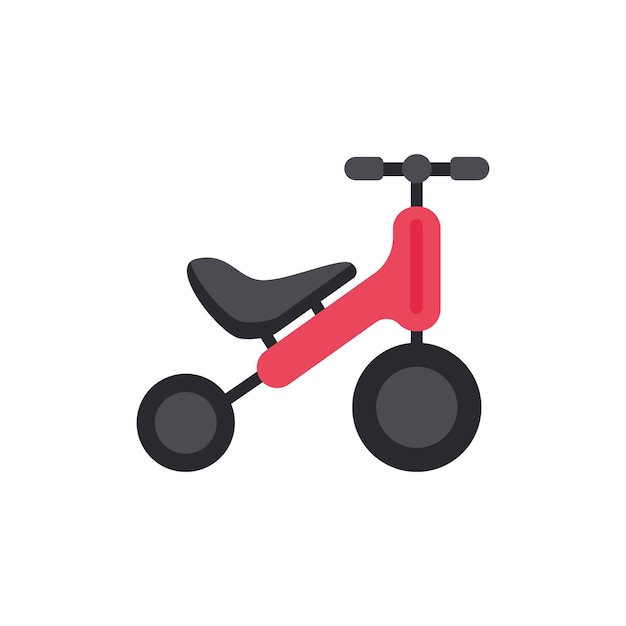 Childrens bike without pedals or runovel flat vector illustration isolated