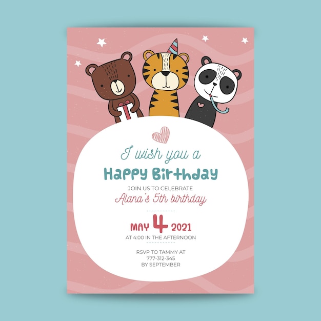 Childrens birthday card