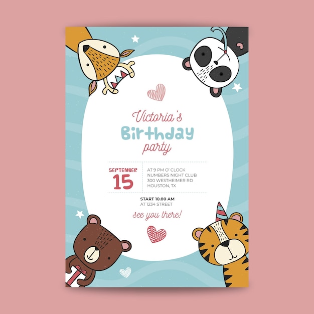 Vector childrens birthday poster