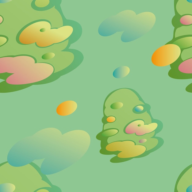 Vector childrens green abstract background with colorful elements