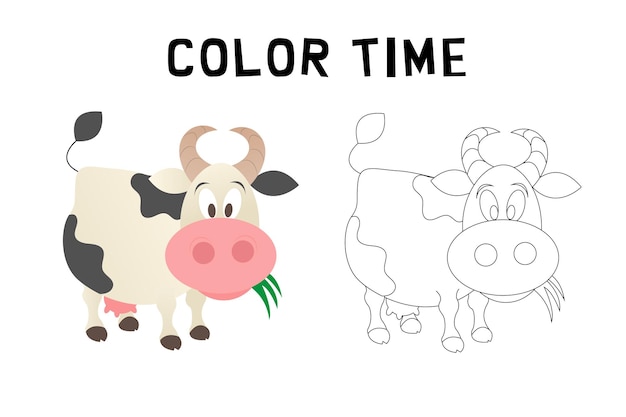 детская иллюстрация краски коровы