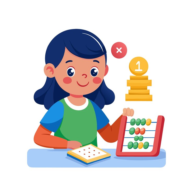 Vector childrens learning and entertaining cartoon character vector illustration for education and media