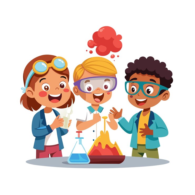 Vector childrens learning and entertaining cartoon character vector illustration for education and media