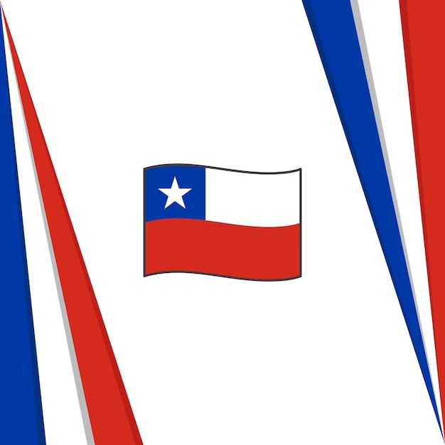 チリの国旗の抽象的な背景のデザイン テンプレート チリ独立記念日のバナー ソーシャル メディアのポスト チリの国旗