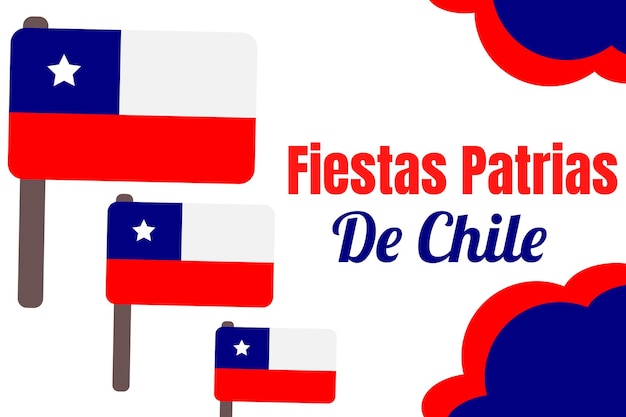 Chile flag fiestas patrias chile celebration day