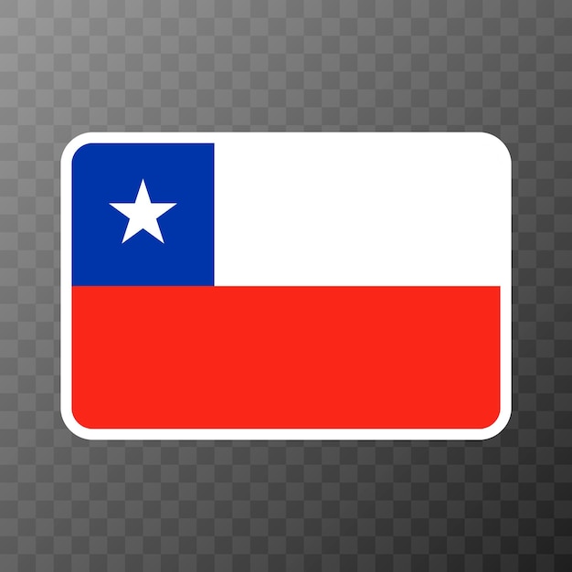 Chile flag official colors and proportion Vector illustration