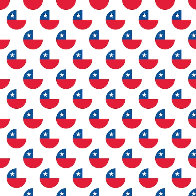 Chile flag pattern in circle shape