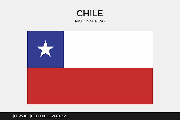 Chile National Flag Illustration