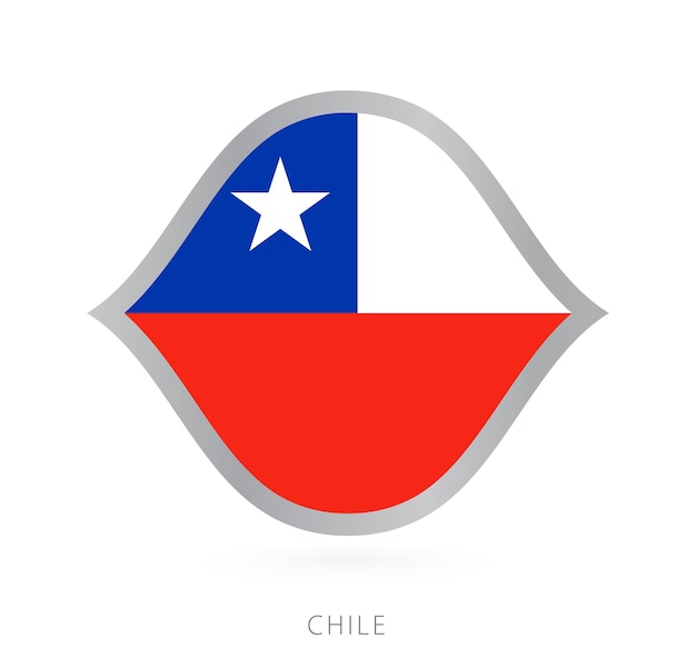 Chile national team flag in style for international basketball competitions