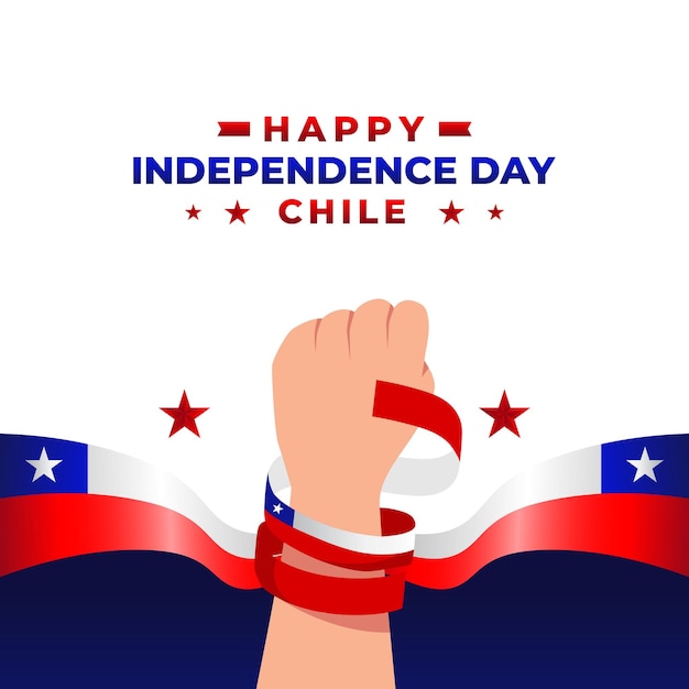 Chile onafhankelijkheidsdag vector ontwerp sjabloon