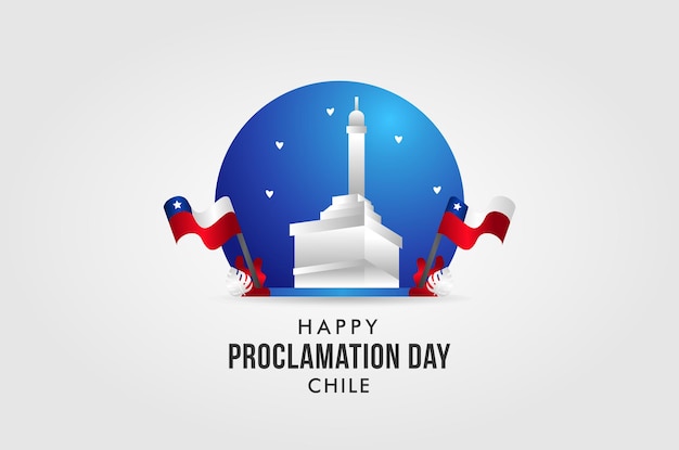 Vector chile proclamation day design background for greeting moment
