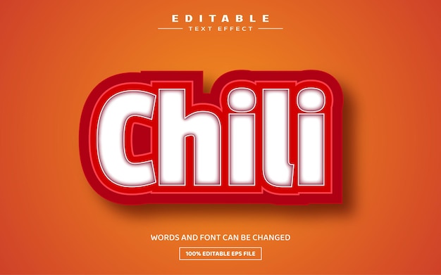 Chili 3D editable text effect template