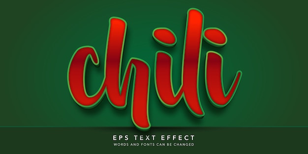 chili 3d editable text effect