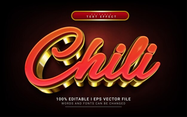 Chili 3d style text effect