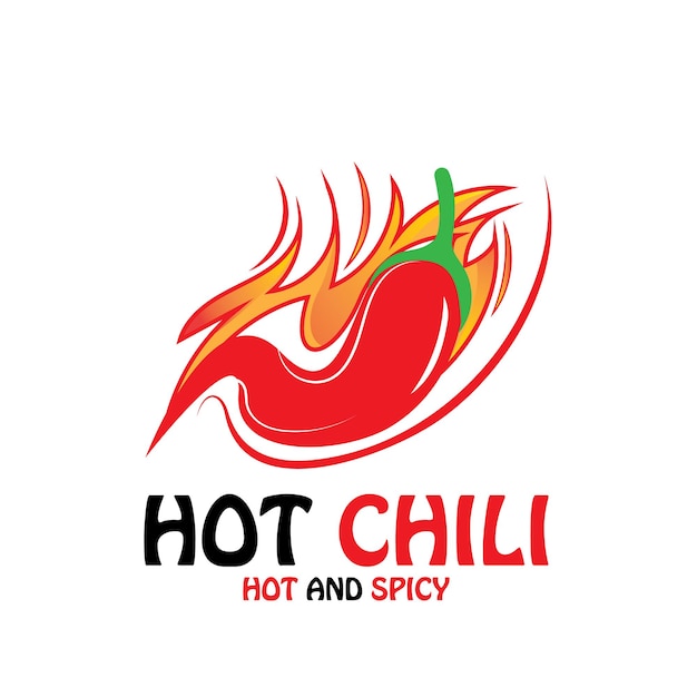 Chili hot spicy icon vector illustration template design logo