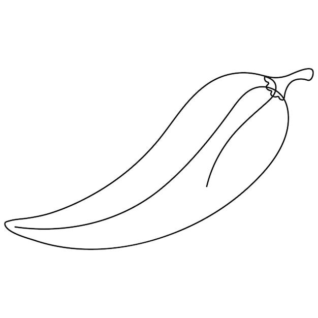 チリ アイコン 連続 1 ライン 絵 概要 ベクトル イラスト