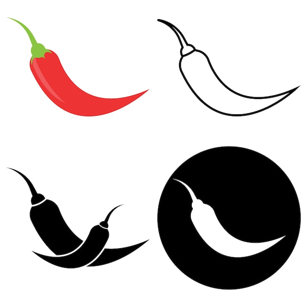 Chili icon vector