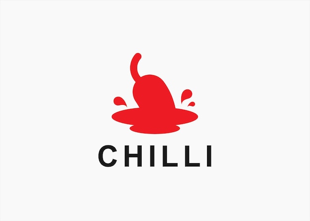 Chili logo design vector illustration on white background