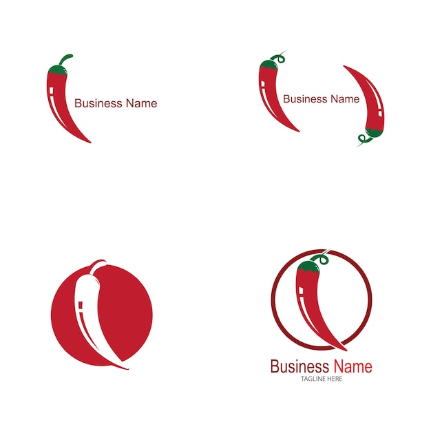 Chili logo template vector