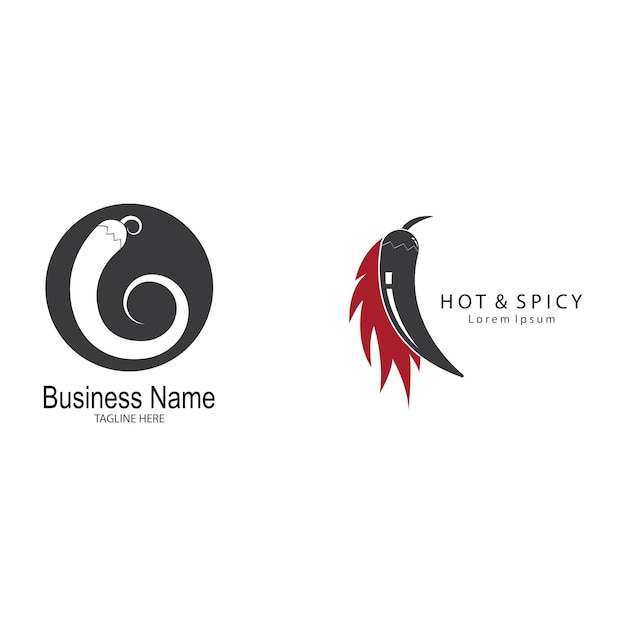 Chili logo template vector