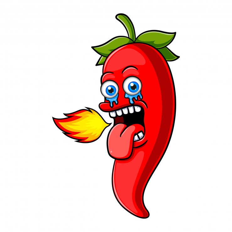 Vector chili peper karakterontwerp of chili peper mascotte
