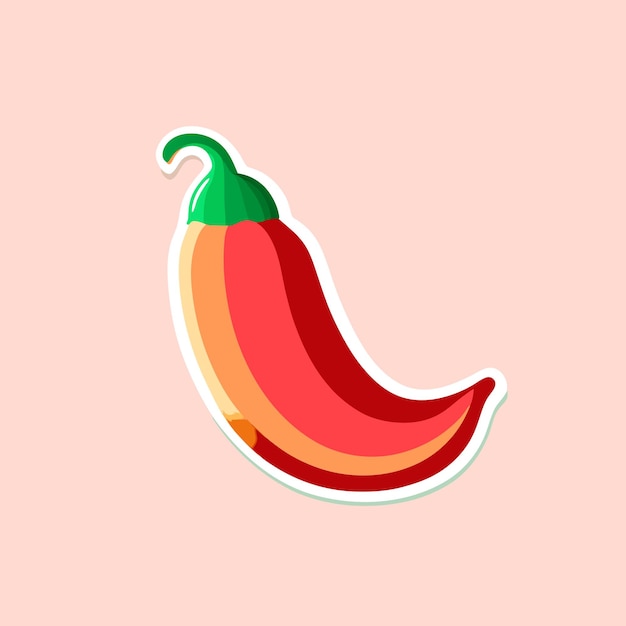 chili peper minimale vectorillustratie plat