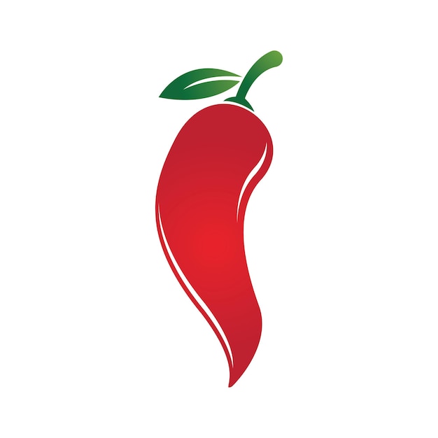 Chili pepper logo vector icon illustration design template