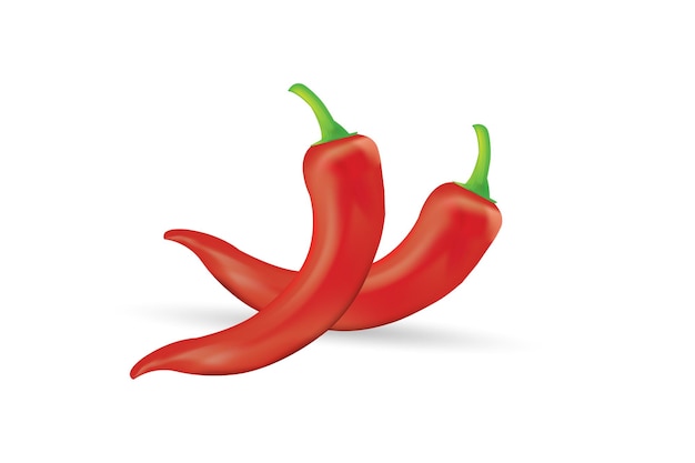 Vector chili pepper pods set design