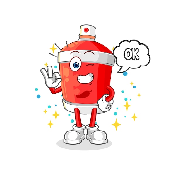 Chili spray eens mascotte cartoon vector