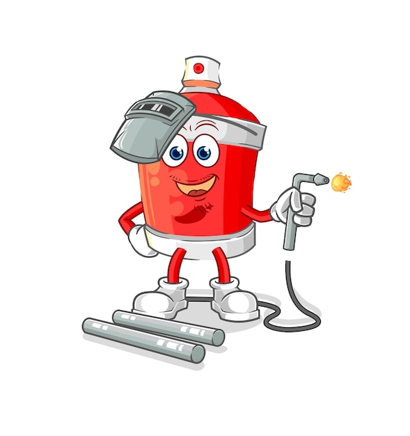 Chili spray lasser mascotte cartoon vector