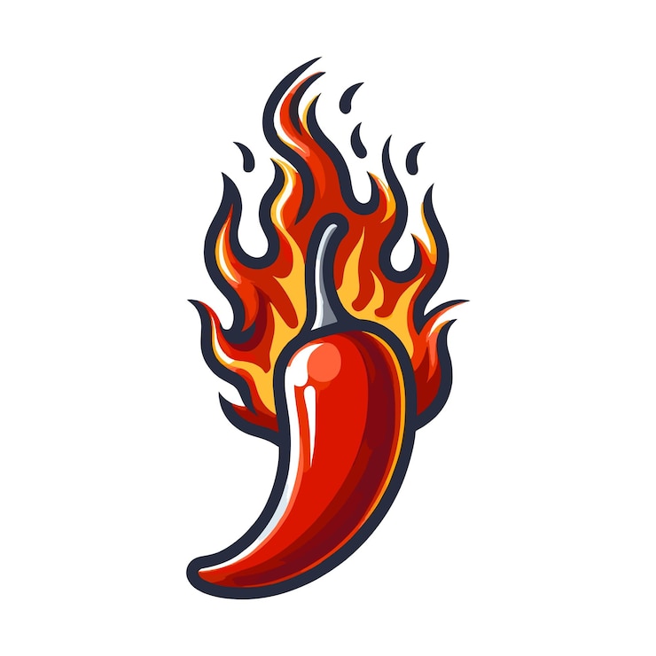 Vector chili vector illustration