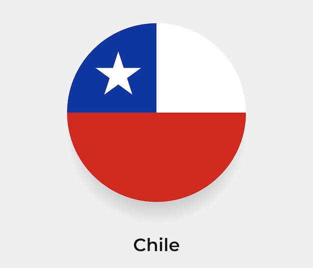 Chili vlag zeepbel cirkel ronde vorm pictogram vectorillustratie