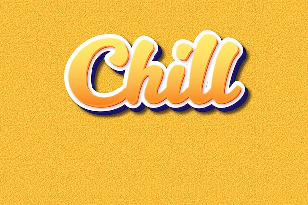 Chill 3D 편집 가능한 텍스트 효과