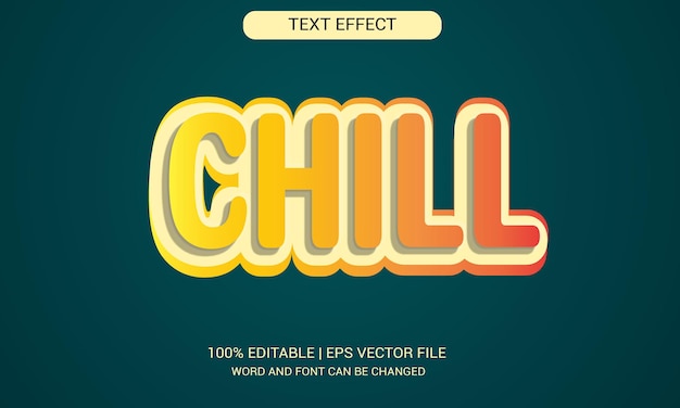 Chill 3d text effect