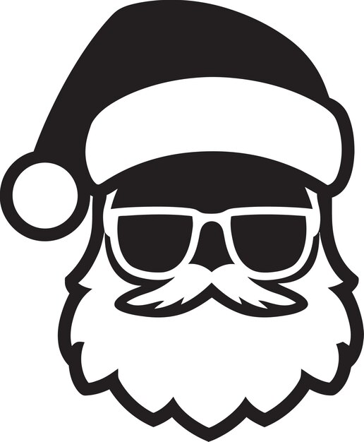 Chill claus appeal cool santa black vector frosty st nick vibes cool vector black