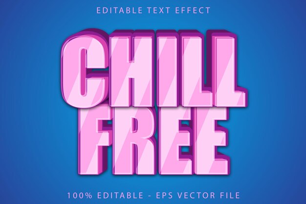 Chill Free Editable Text Effect Cartoon Style