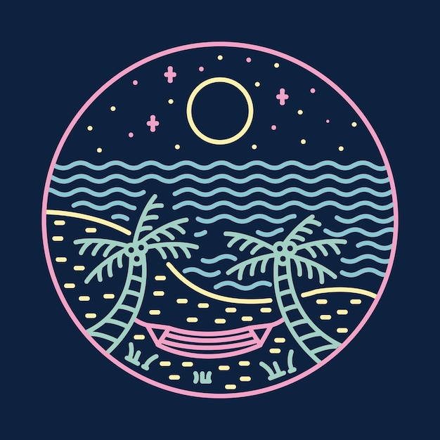 Chill op het strand in de zomer grafische illustratie vector kunst tshirt design