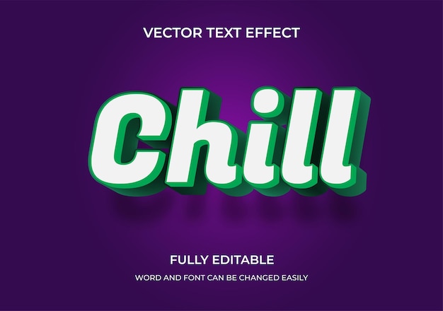 Chill text effect style