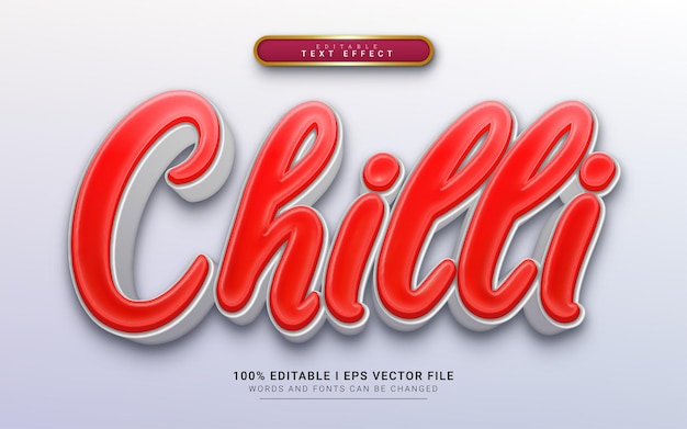 Chilli 3d style text effect