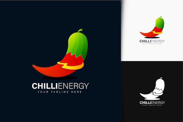 Chilli energy logo design with gradient