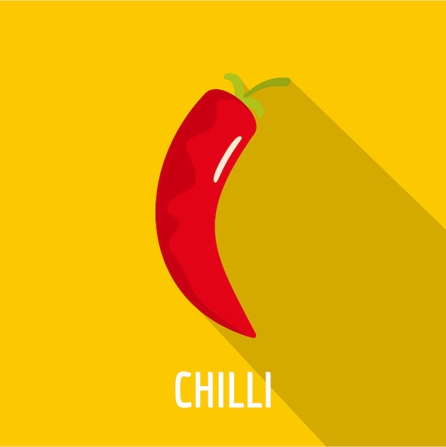 Chilli pepper icon Flat illustration of chilli pepper vector icon for web