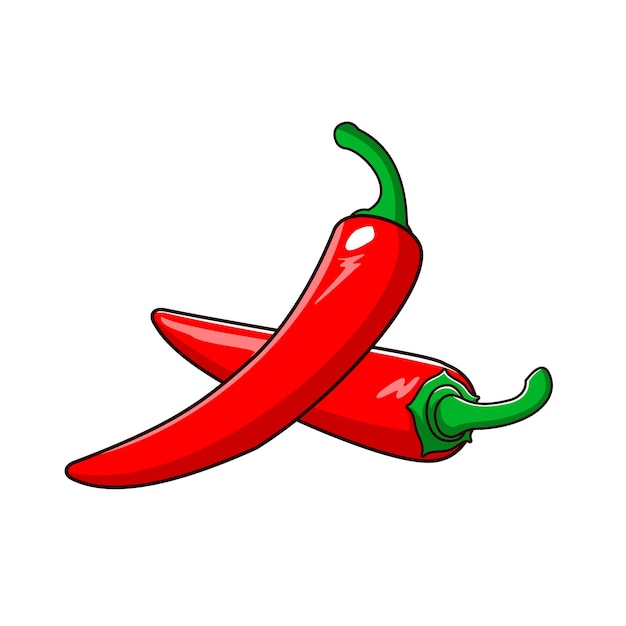 Vector chilli pepper illustration for your project