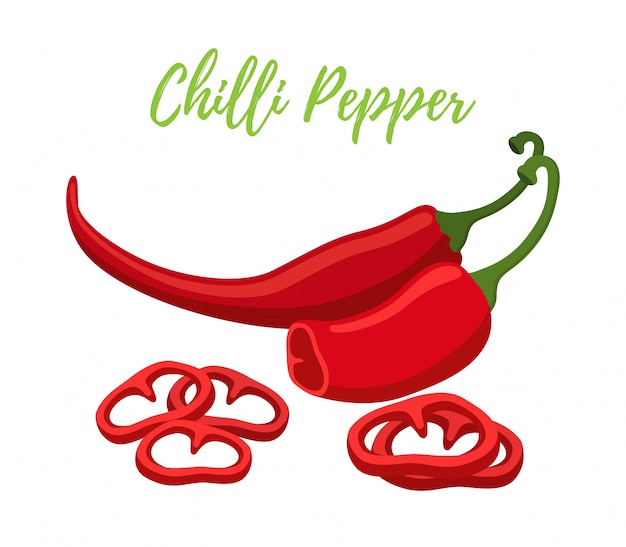 Chilli pepper with slices